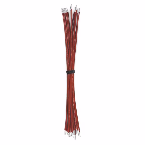 Wire Lead, 22 AWG, Stranded, Red, 6 in, 250 PK